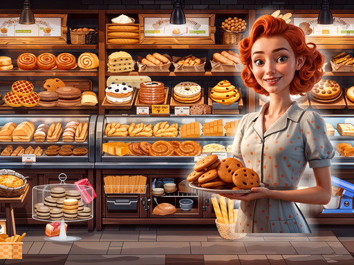 Wimmelbild-Bäckerei