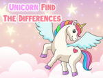 Einhorn Finde die Unterschiede