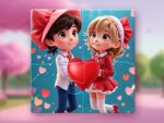 Valentinstags-Paar-Puzzle