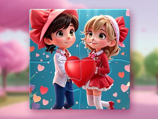 Valentinstags-Paar-Puzzle